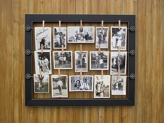 Great tutorial on making your own wire hanging photo frame for under $15! DIY craft for displaying Christmas cards, postcards, or other memos.