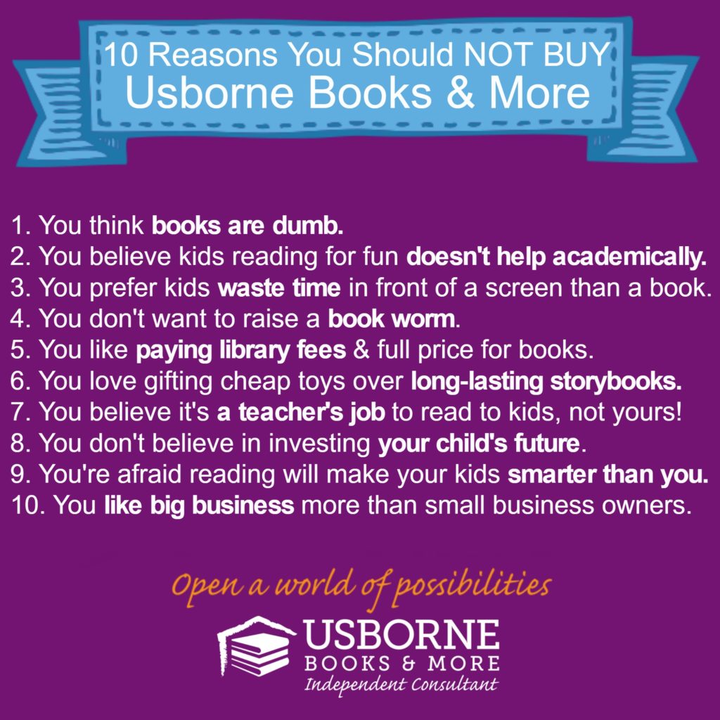 you shouldn't buy usborne books and more