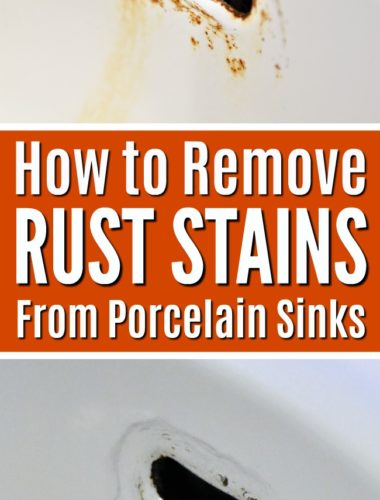 How to remove rust stains on porcelain sinks | Rust Stain Removal | Bathroom sink cleaning tip tutorial