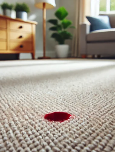 how to remove blood stains on carpets and treat them with enzyme cleaners, ammonia, and other solutions